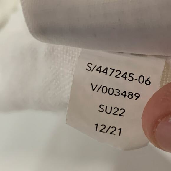 Athleta 14 Womens White Cabo Linen 4" Short Drawstring Pull On Breathable - Picture 11 of 11